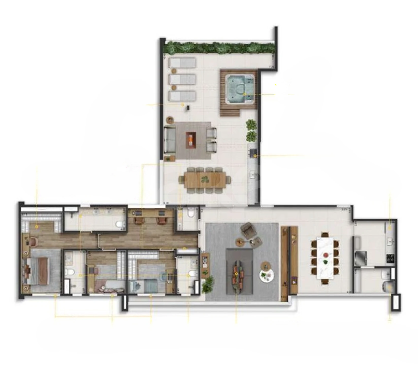 Planta — Cobertura Horizontal 220,97 m²
