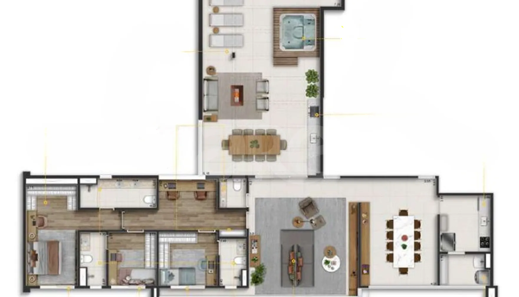 Planta — Cobertura Horizontal 220,97 m²