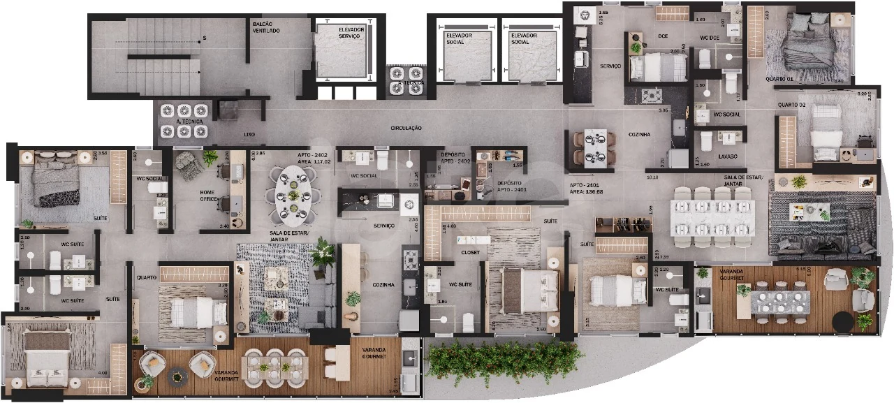 Planta — Pavimento 24