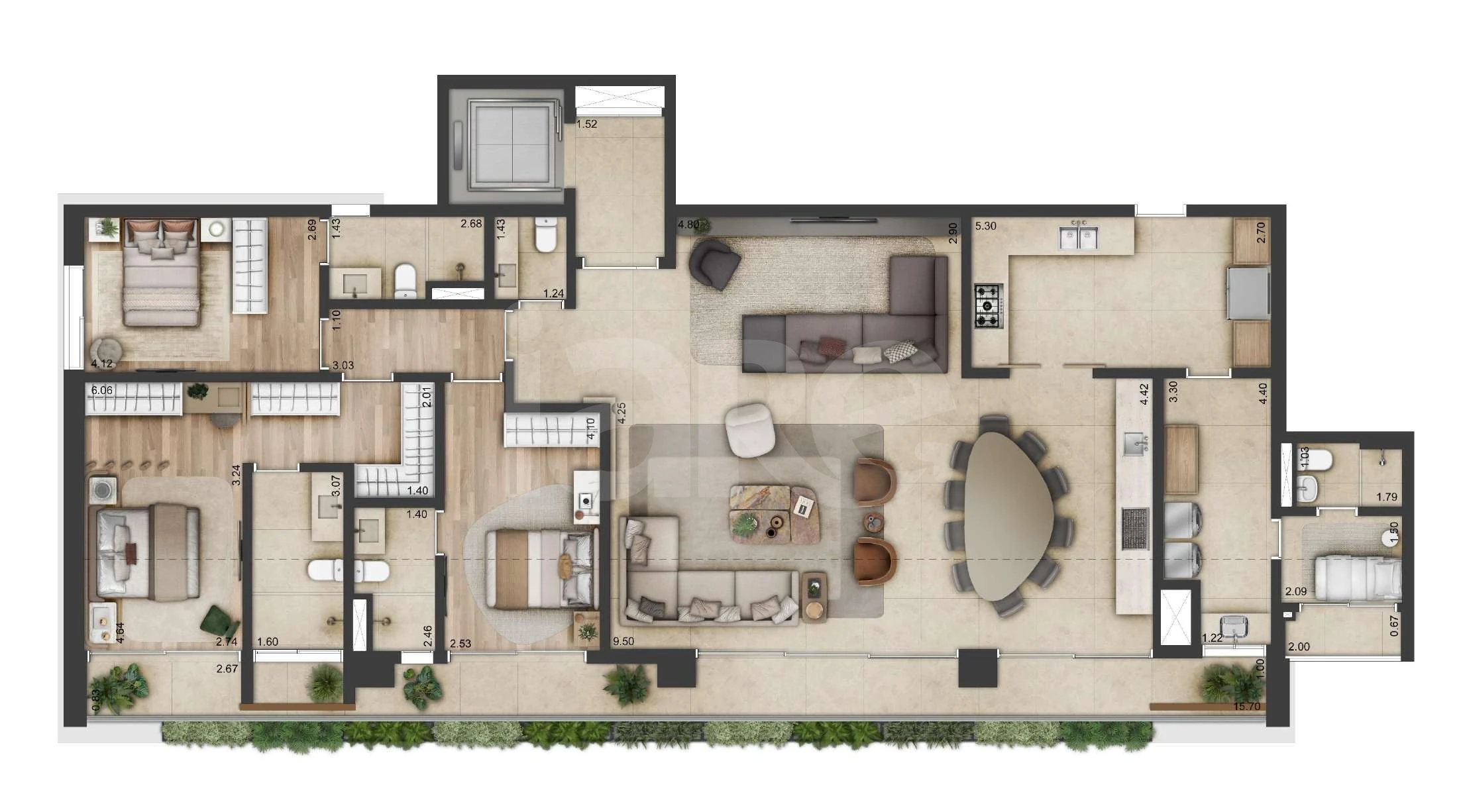 Planta — Apartamento 205,39 m²
