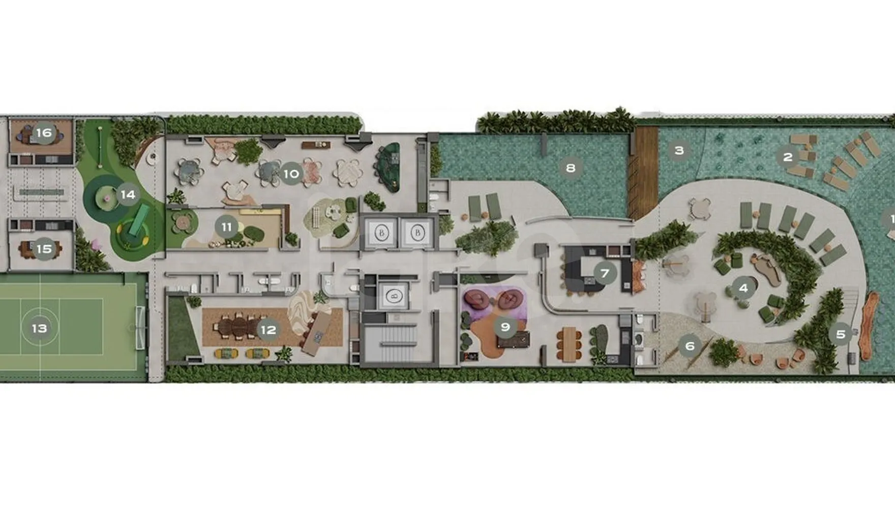 Planta — Pavimento lazer 1