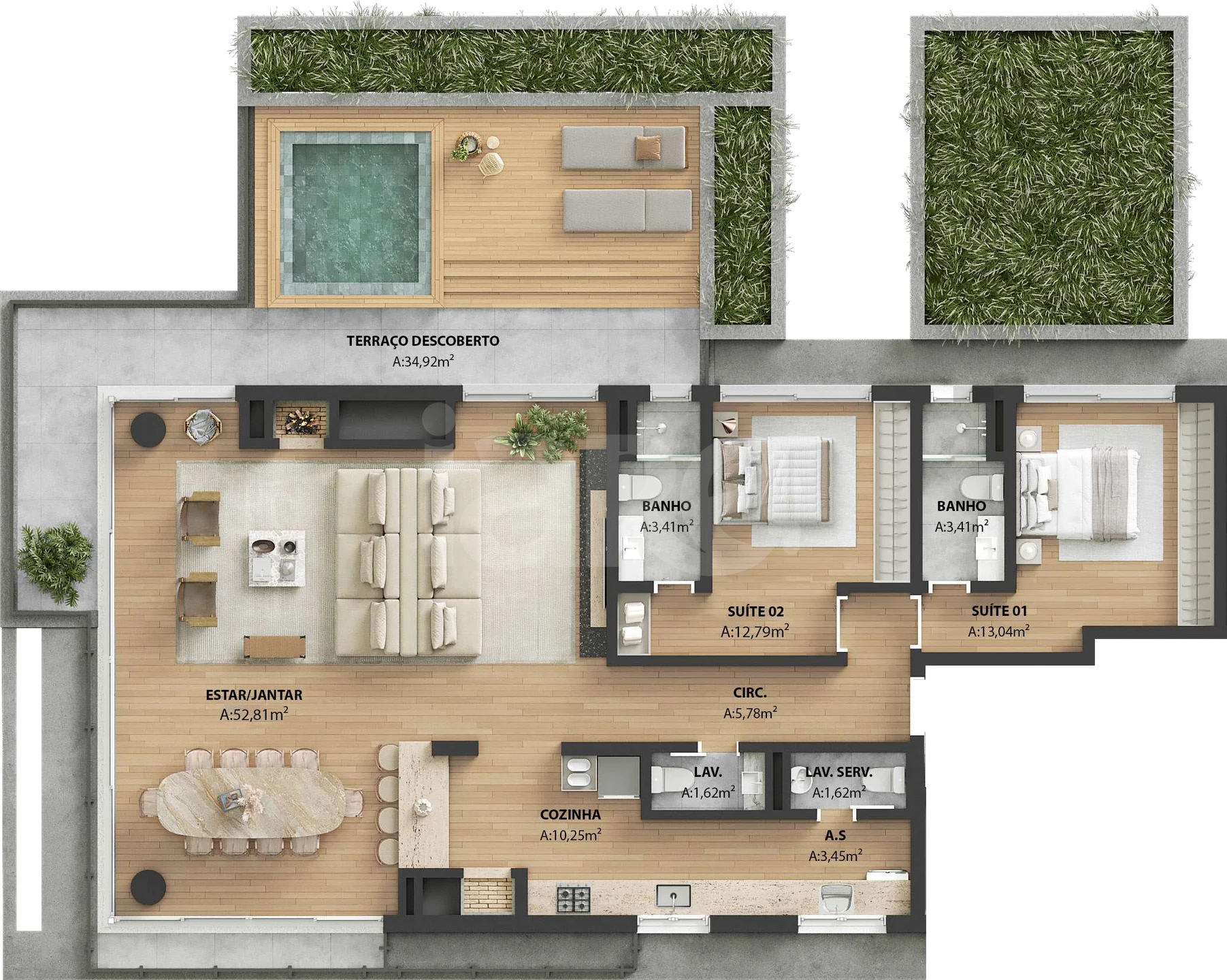 Planta — Garden 186,62 m²