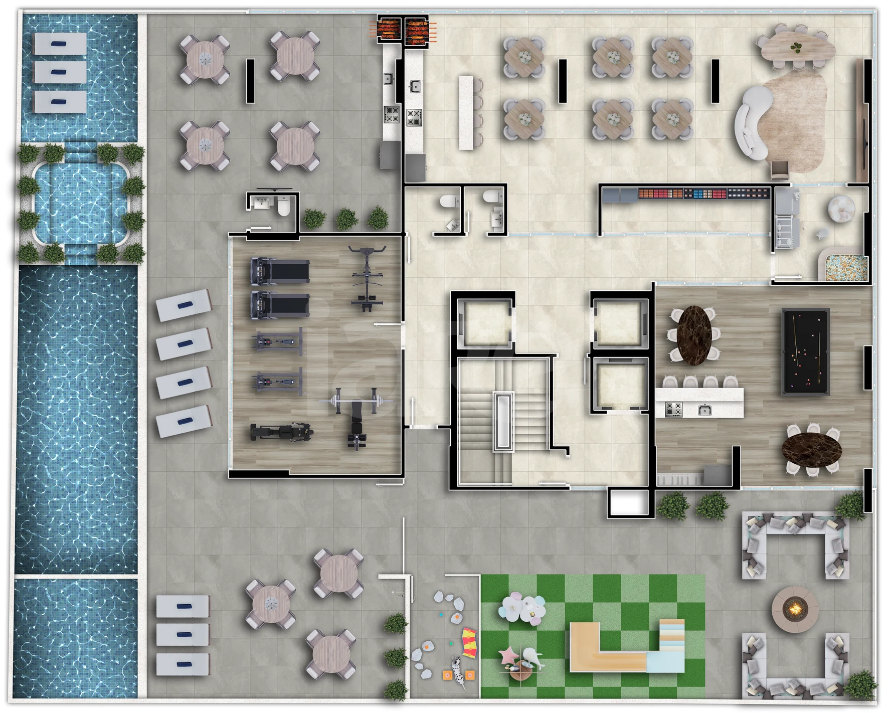 Planta — Pavimento lazer