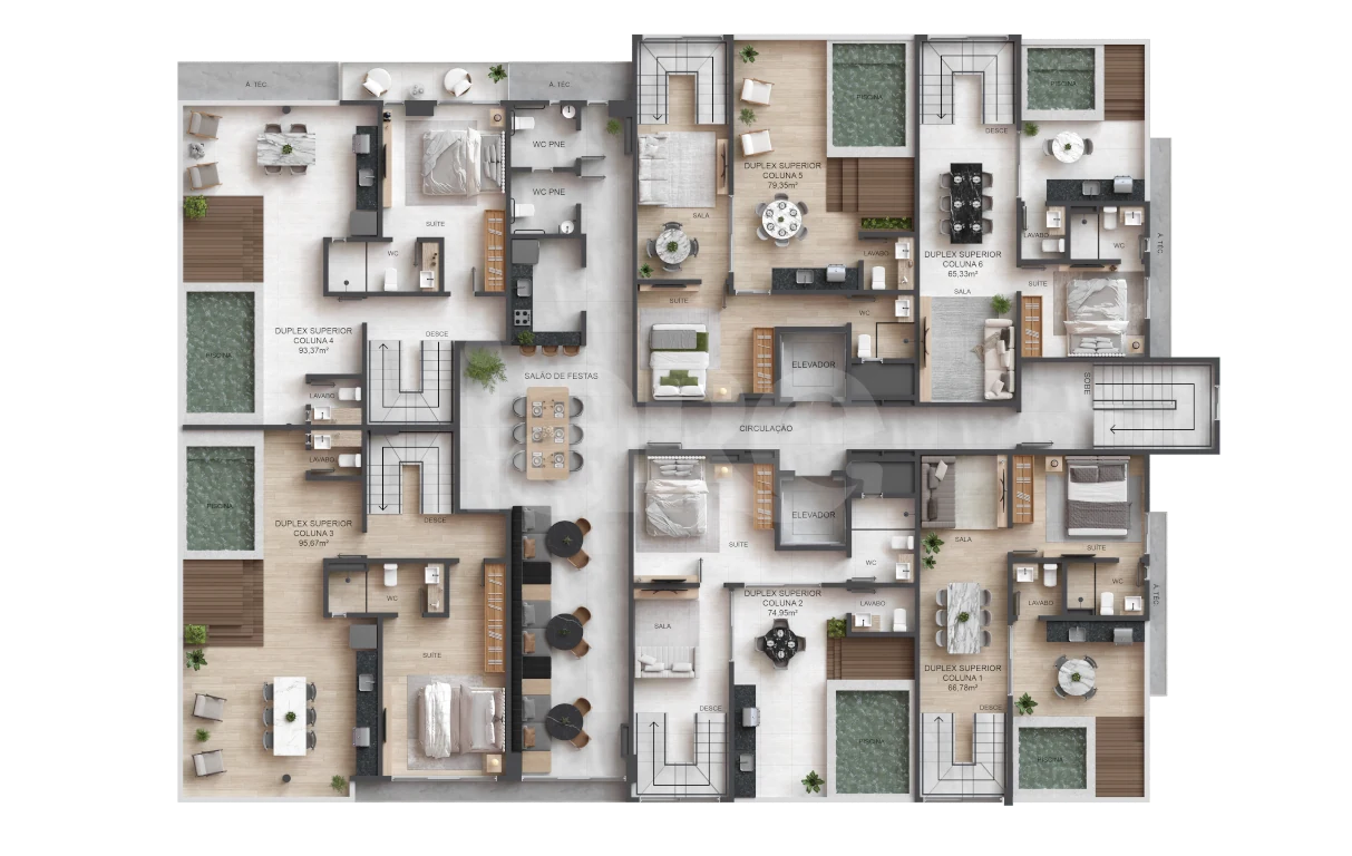 Planta — Pavimento 8