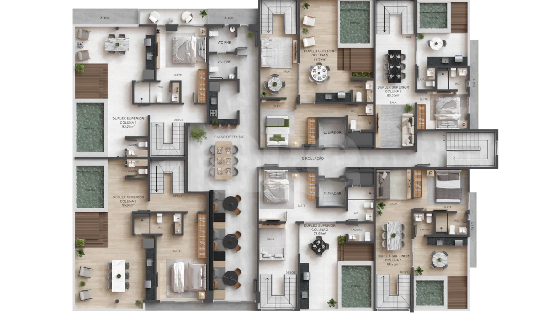 Planta — Pavimento 8