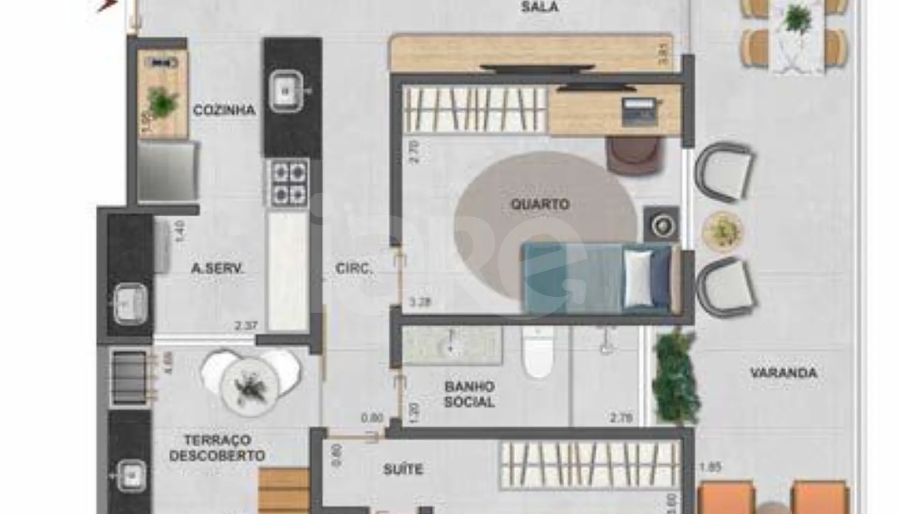 Planta — Garden 94,33 m²