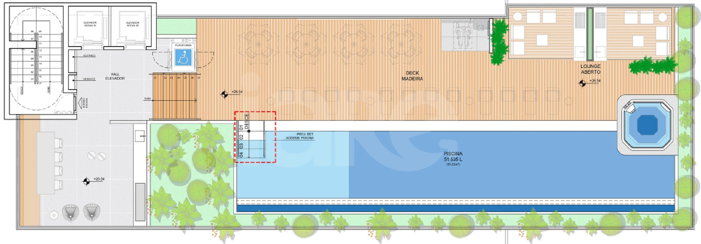 Planta — Pavimento rooftop