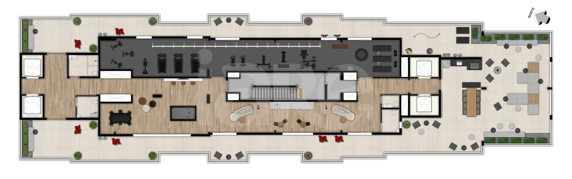 Planta — Pavimento rooftop