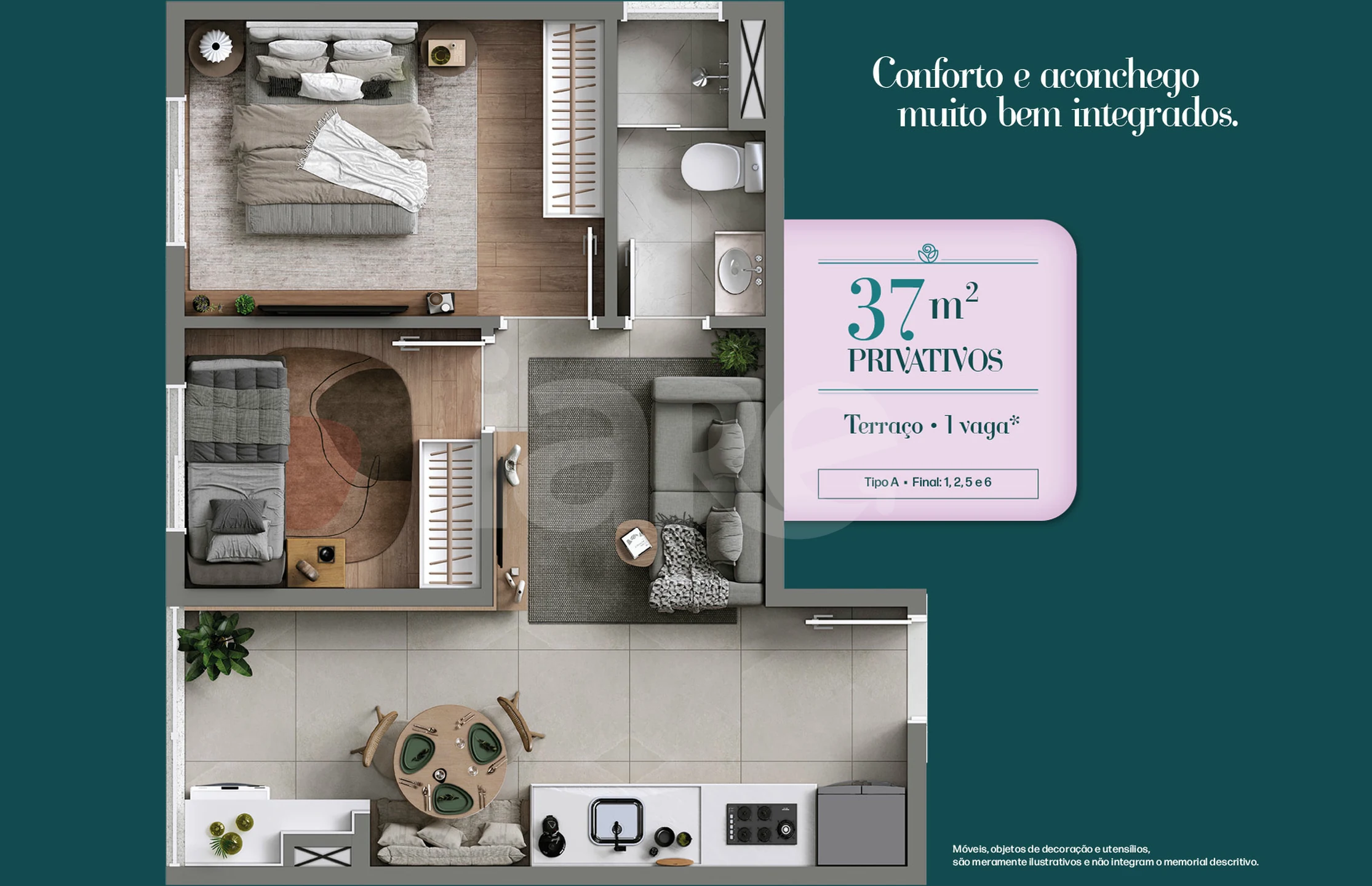 Planta — Apartamento 36,66 m²