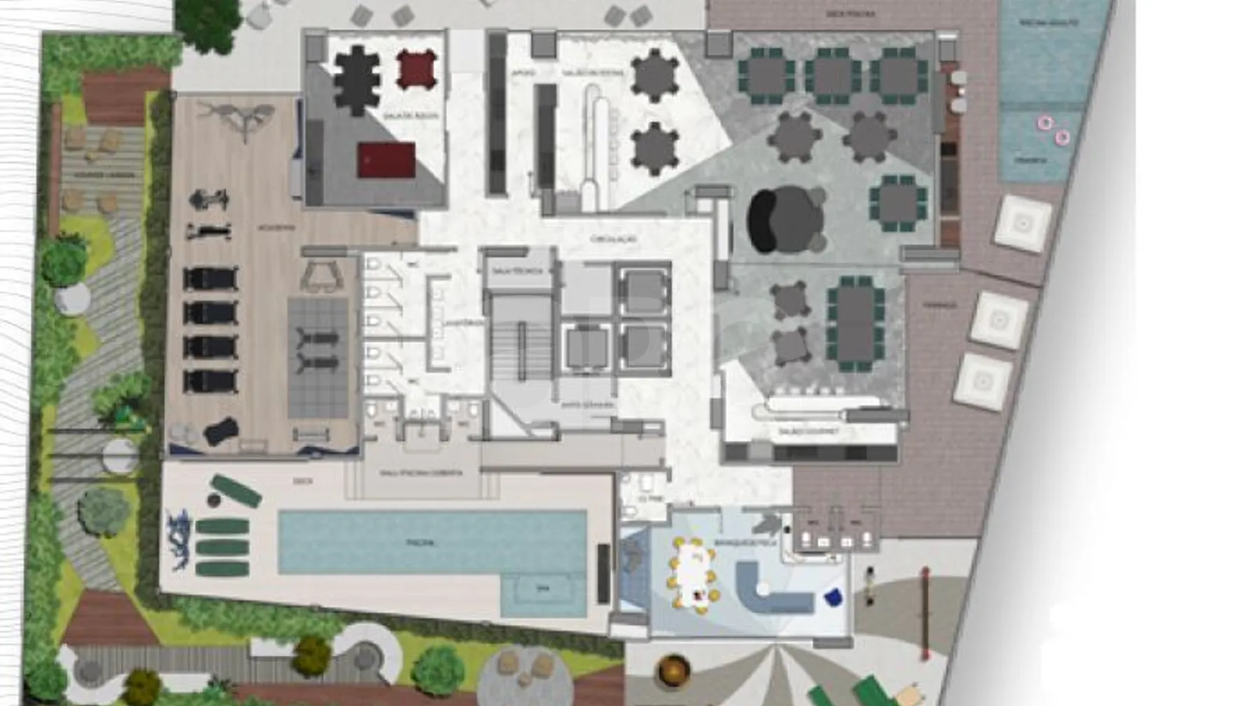 Planta — Pavimento lazer