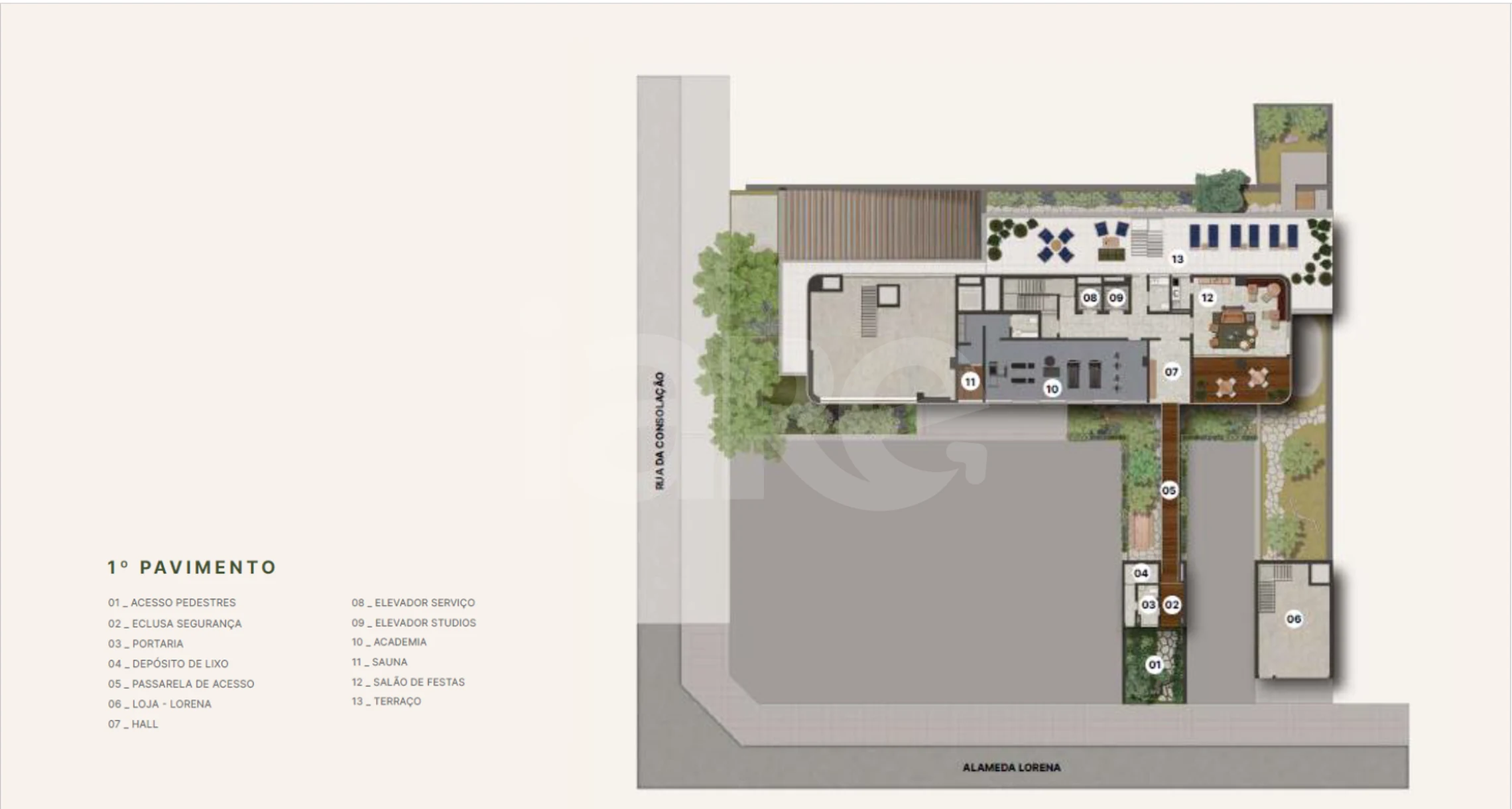 Planta — Implantação Studios