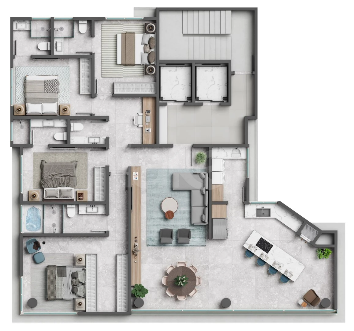 Planta — Apartamento 178,12 m²