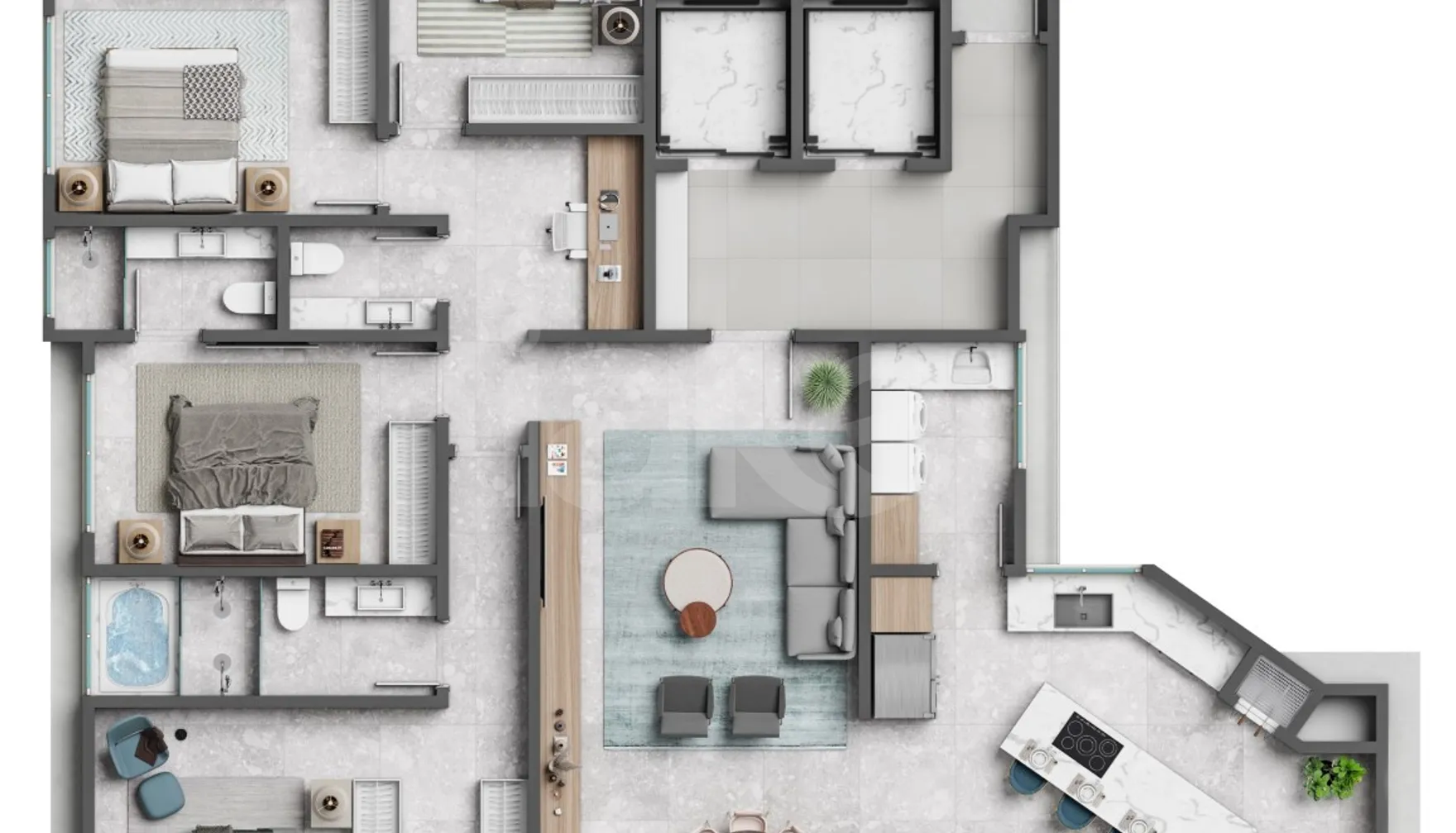 Planta — Apartamento 178,12 m²