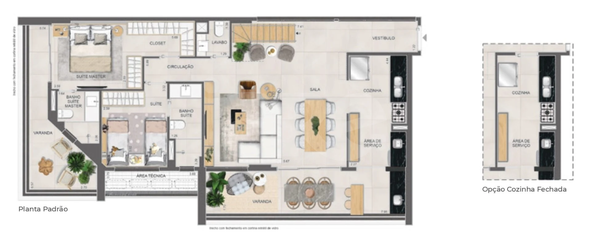 Planta — Cobertura Duplex 238,07 m²