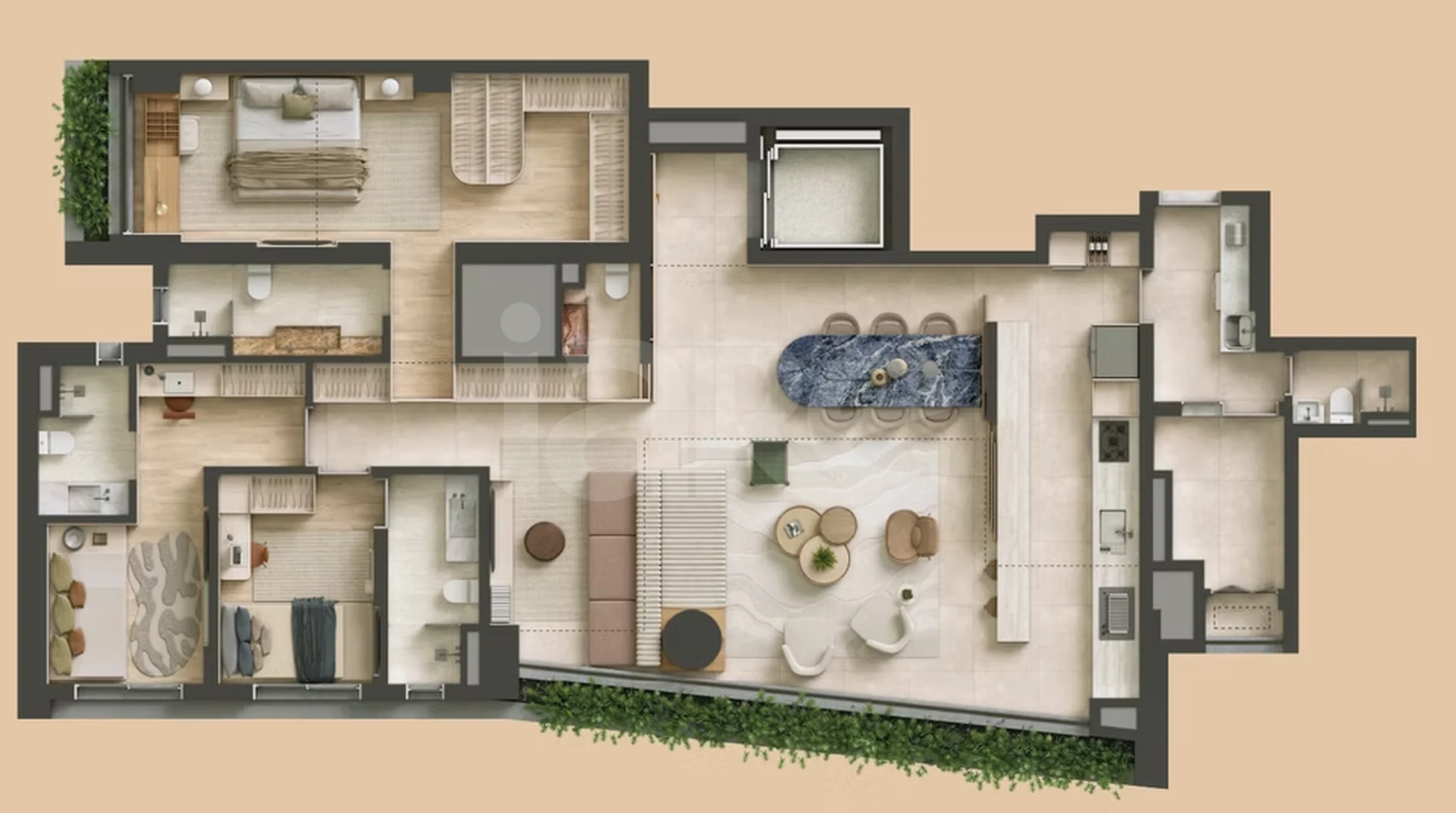 Planta — Apartamento 170,72 m²