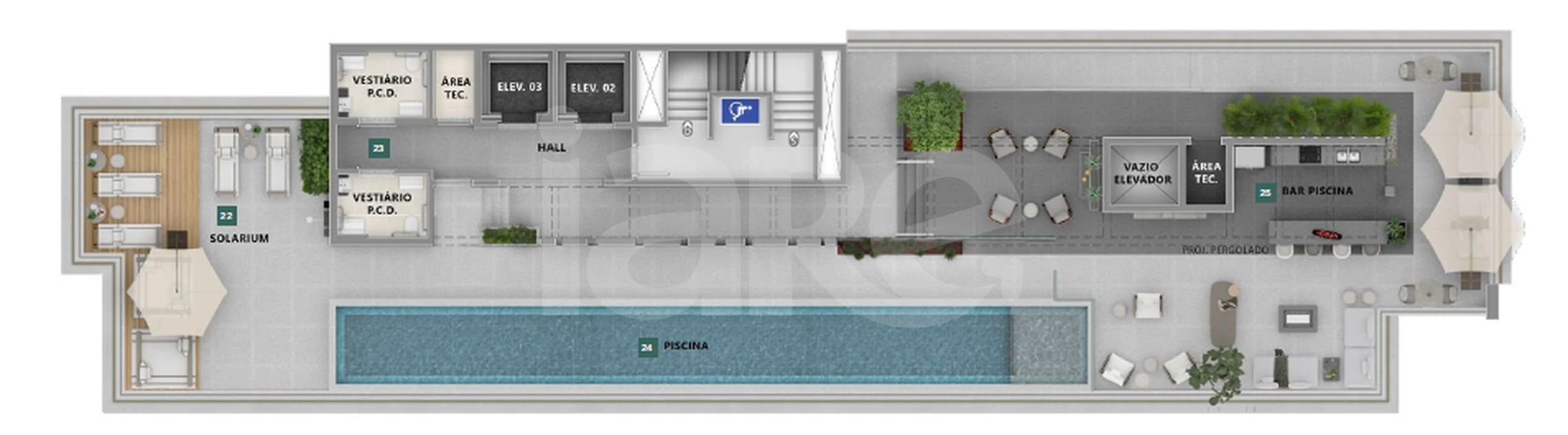 Planta — Pavimento rooftop