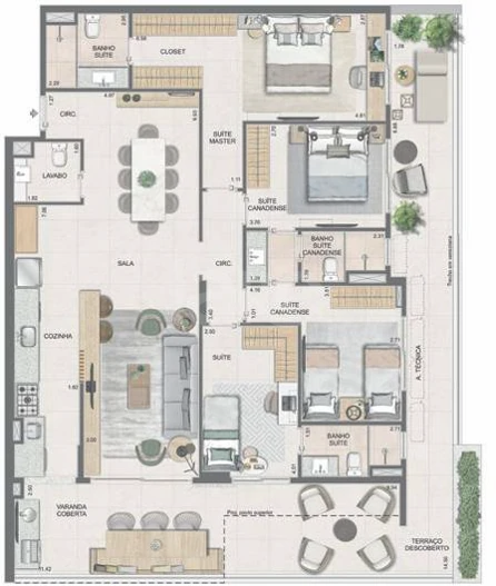 Planta — Garden 163,62 m²