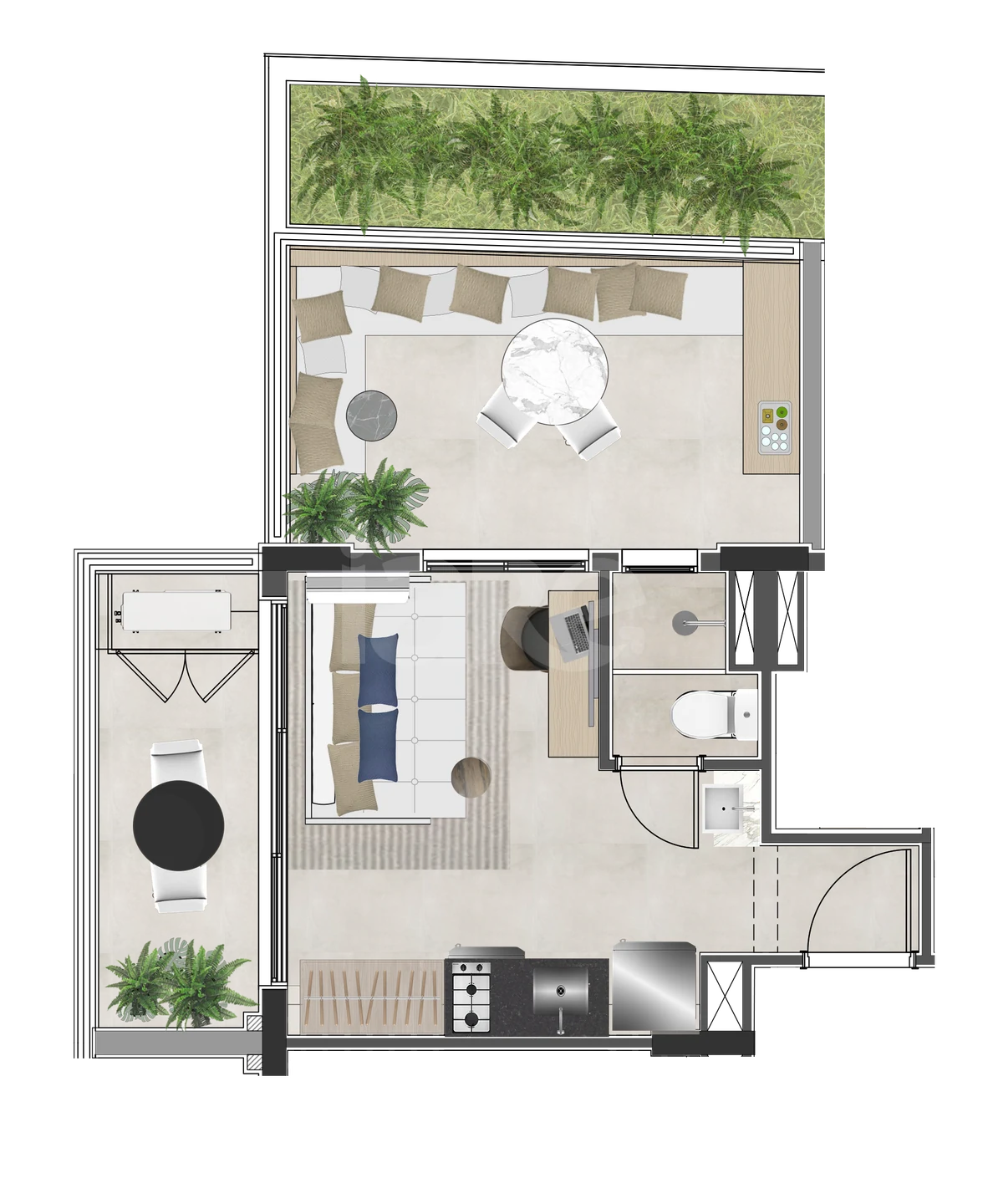Planta — Apartamento 31,55 m²