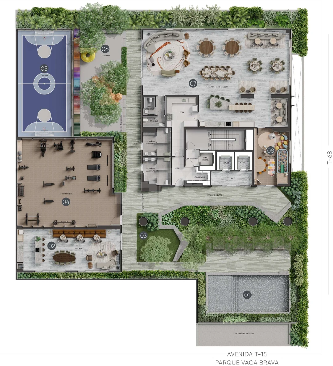 Planta — Pavimento lazer