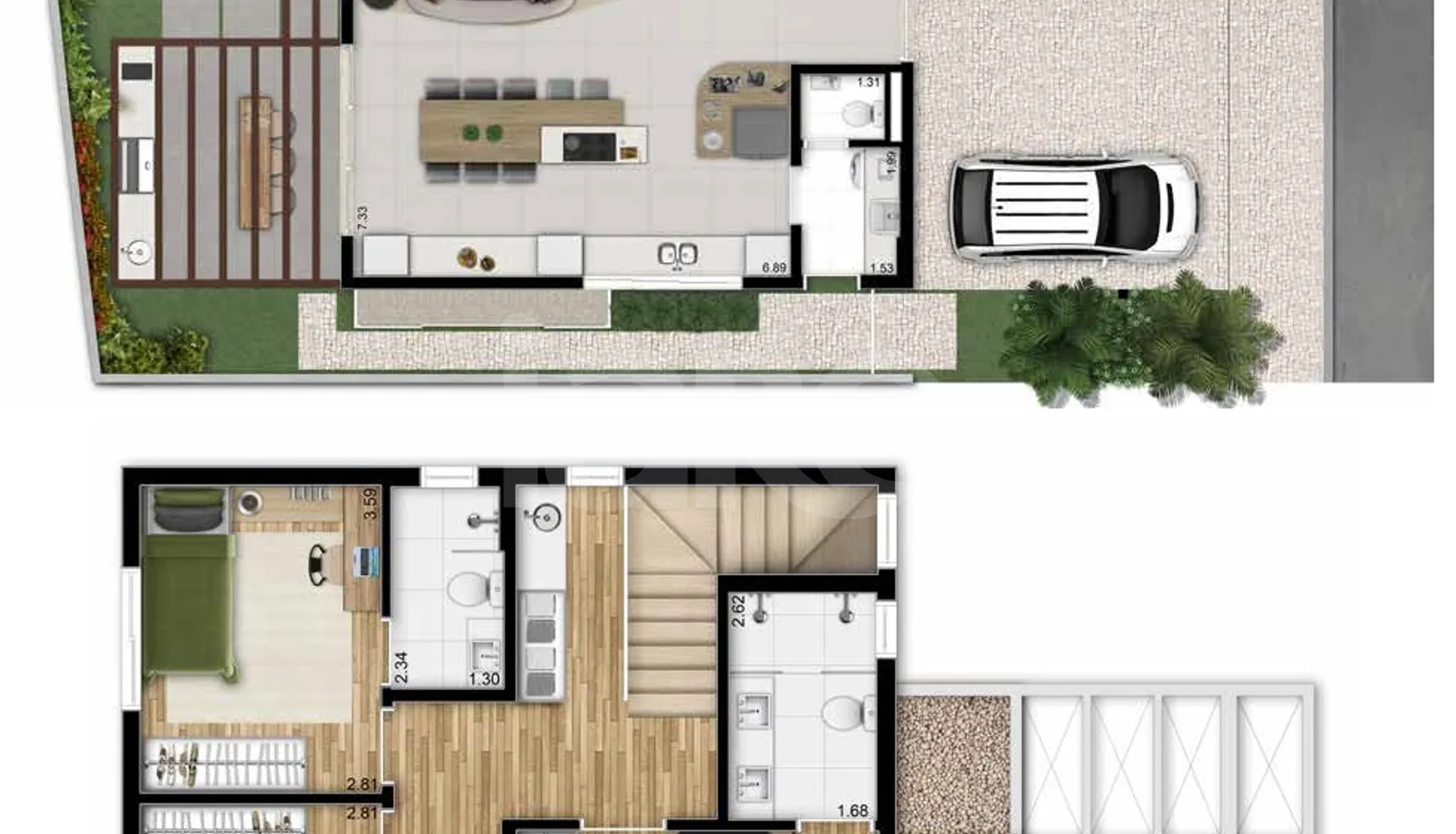Planta — Casa em Condomínio 155,15 m²