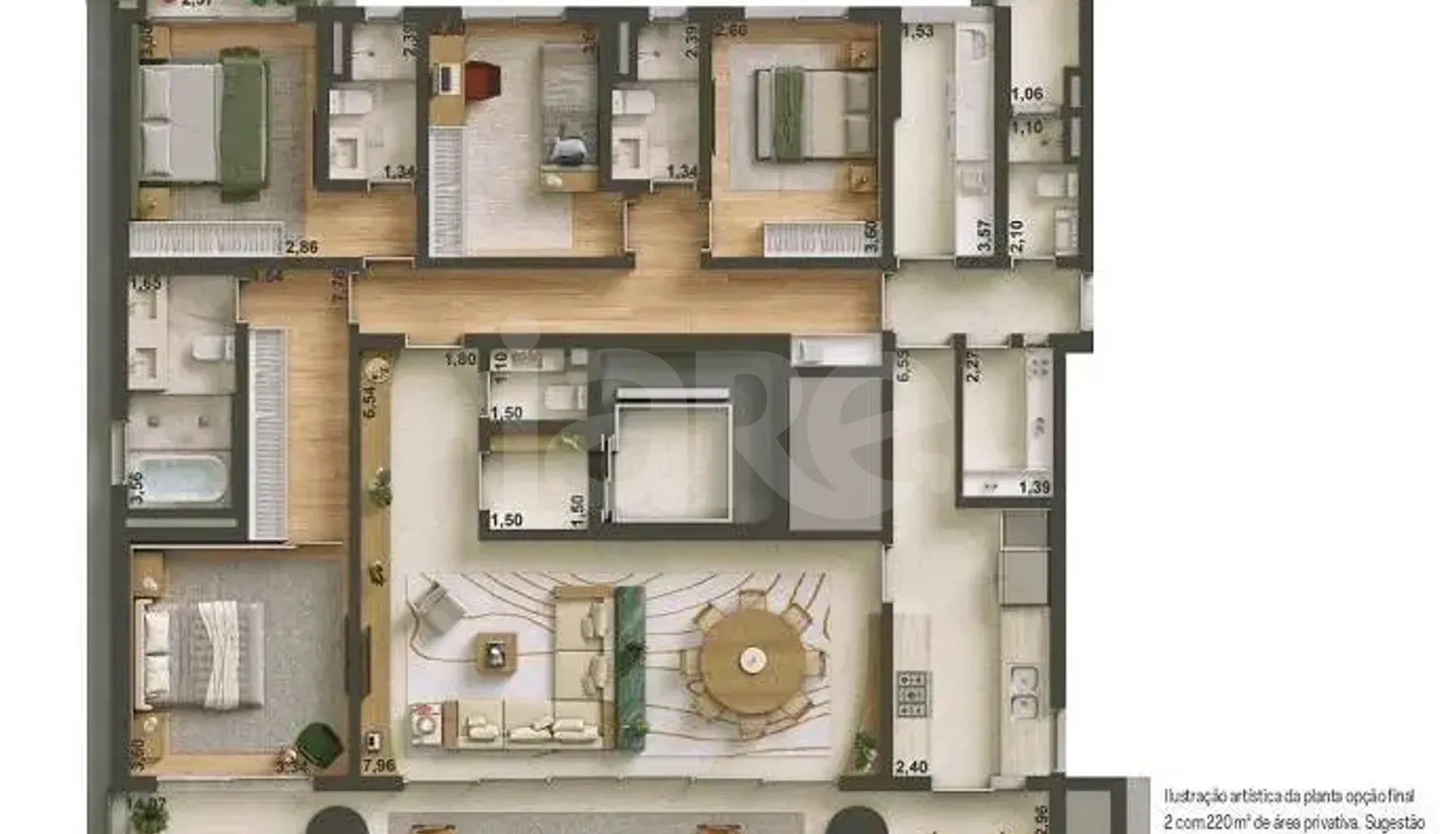 Planta — Apartamento 219,94 m²