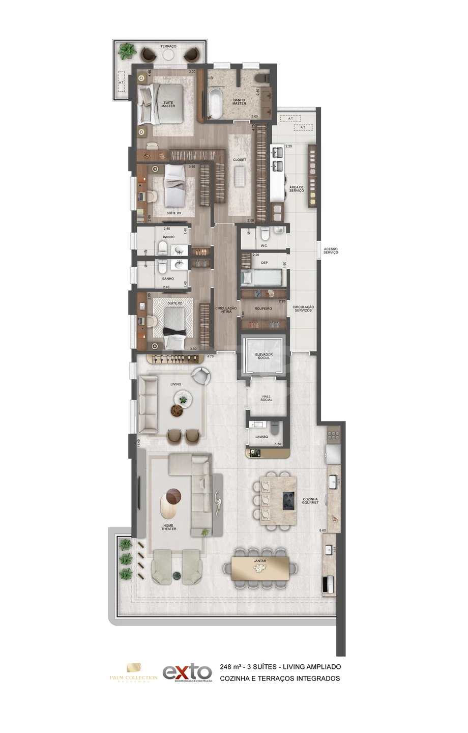 Planta — Apartamento 248,06 m²
