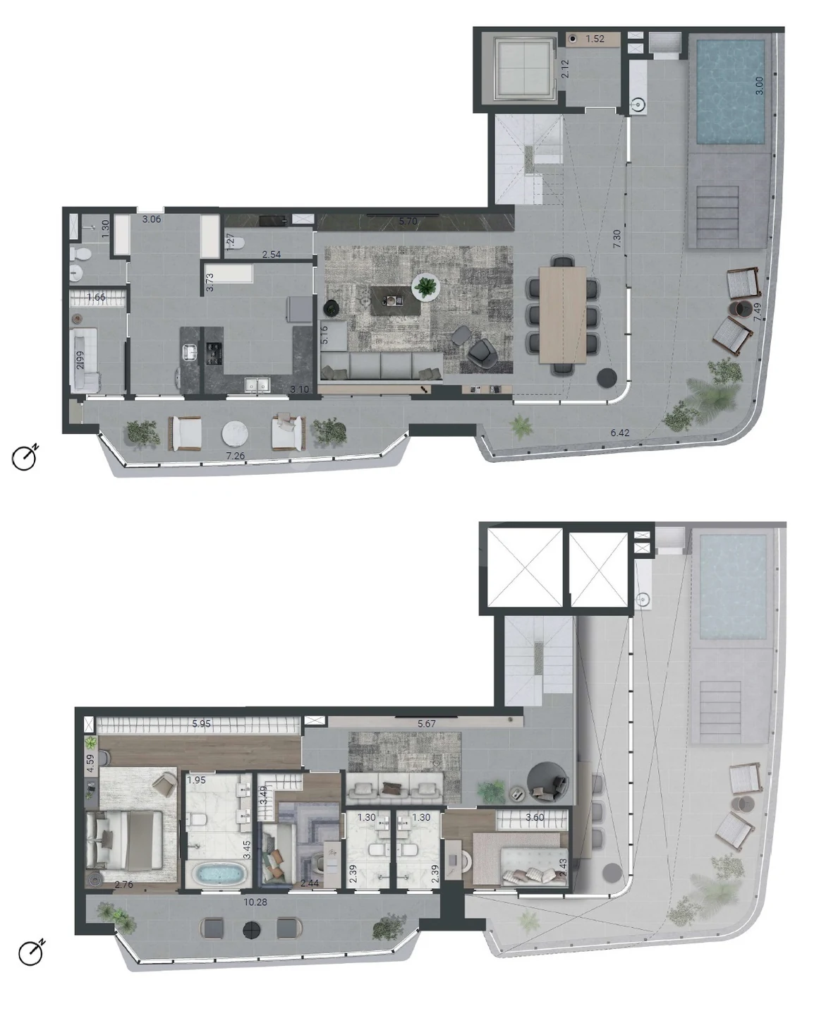 Planta — Apartamento 278,81 m²