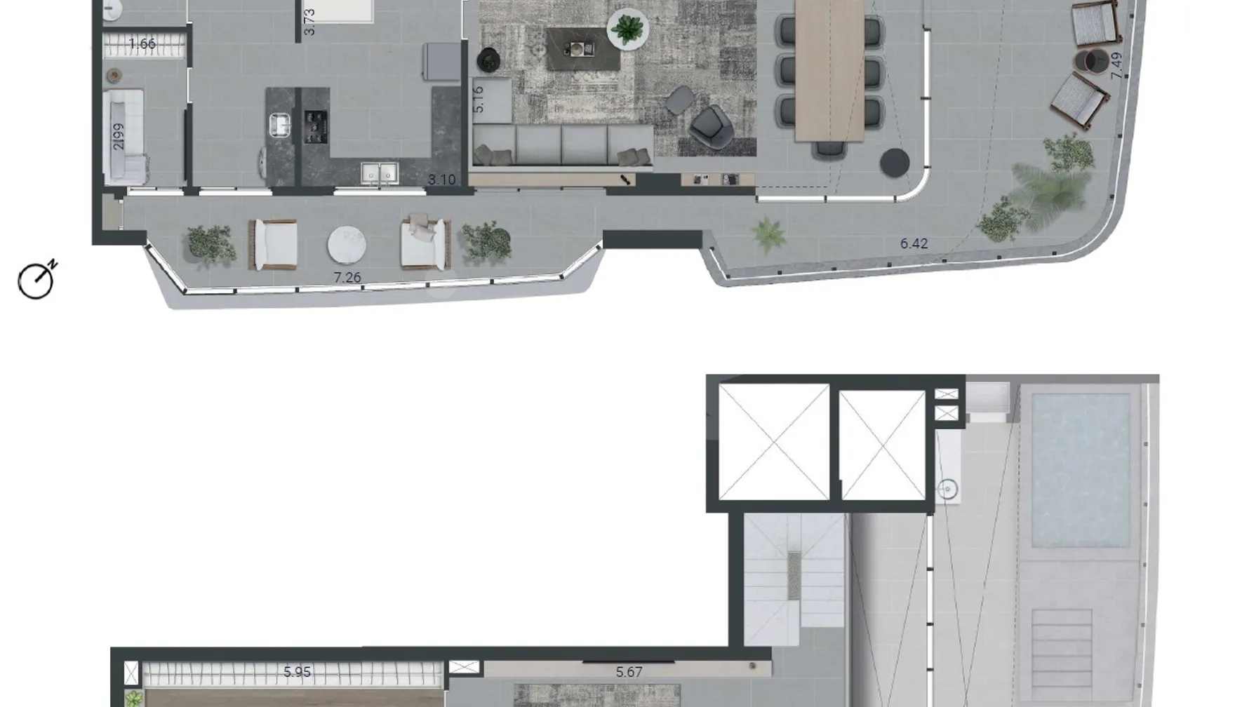 Planta — Apartamento 278,81 m²