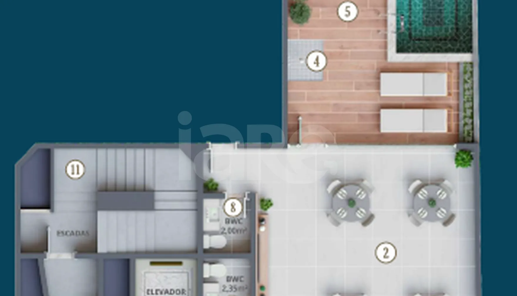 Planta — Pavimento lazer