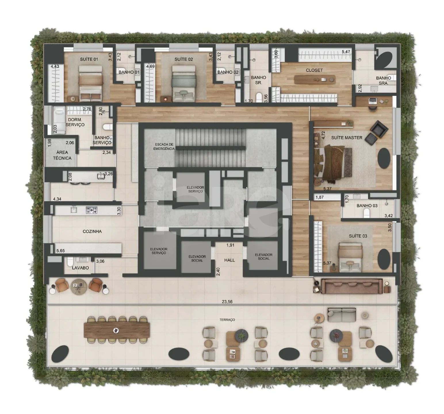 Planta — Apartamento 528,51 m²