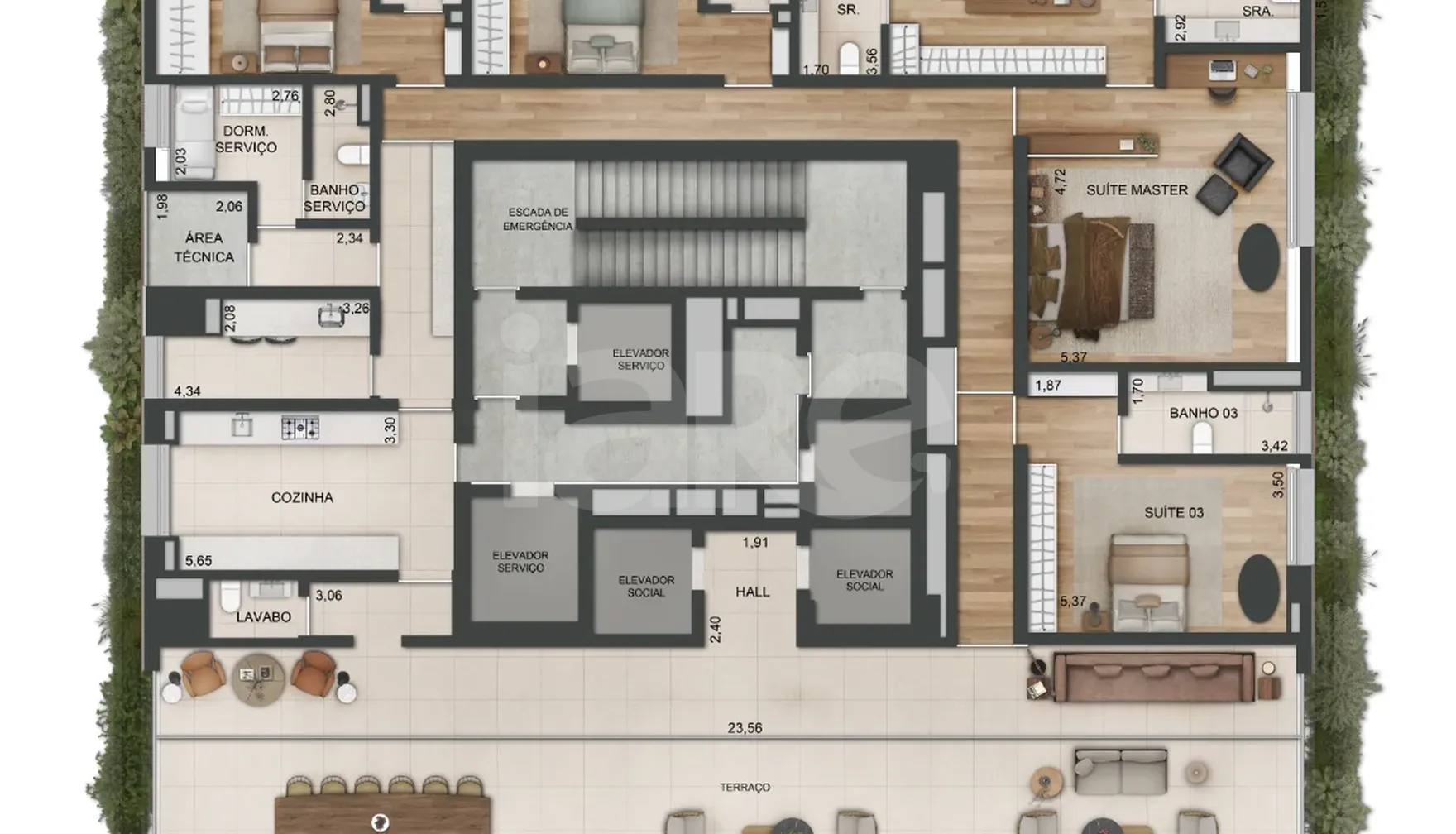 Planta — Apartamento 528,51 m²
