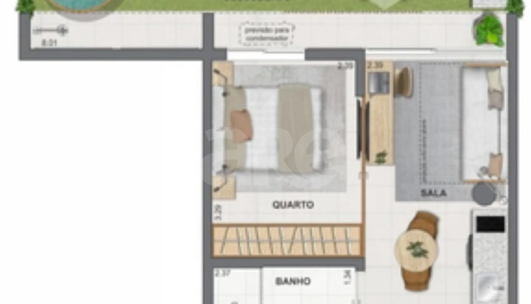 Planta — Garden 39,41 m²