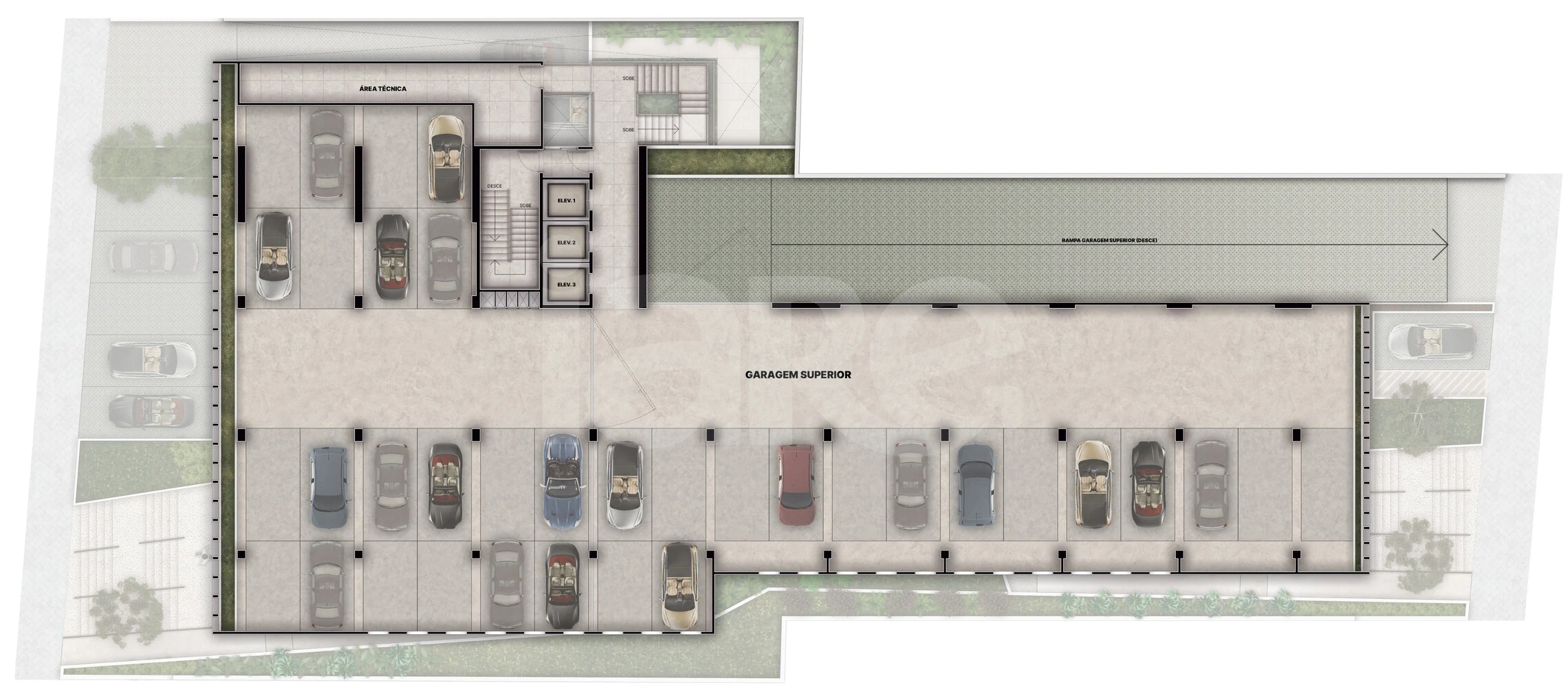Planta — Pavimento garagem