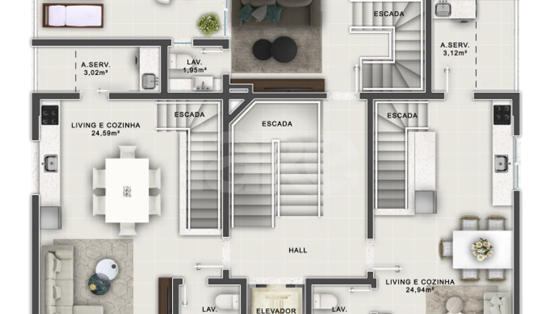 Planta — Pavimento cobertura superior