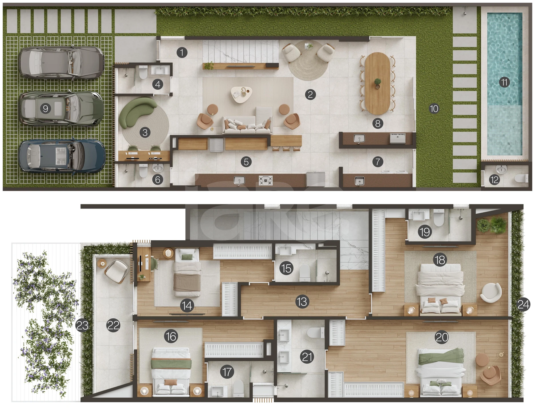 Planta — Casa em Condomínio 342,12 m²