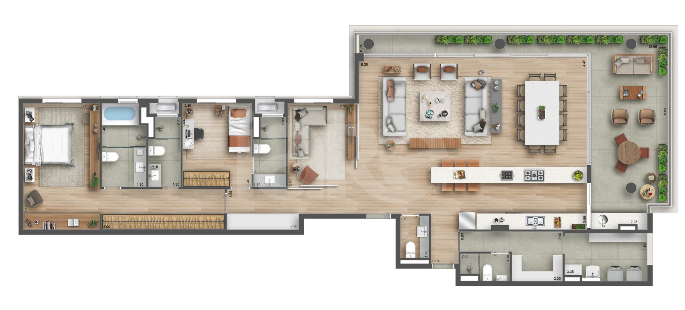 Planta — Apartamento 188,35 m²
