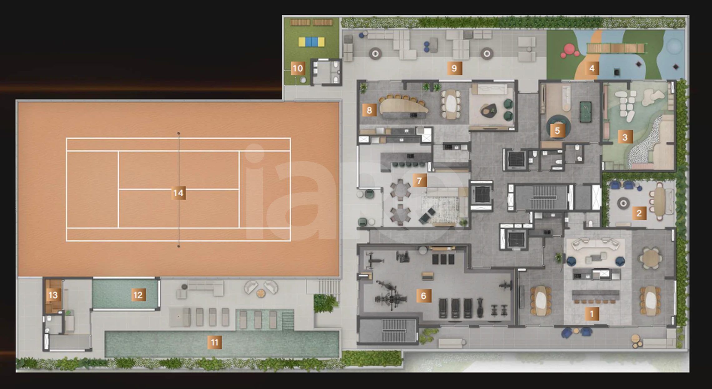 Planta — Pavimento lazer