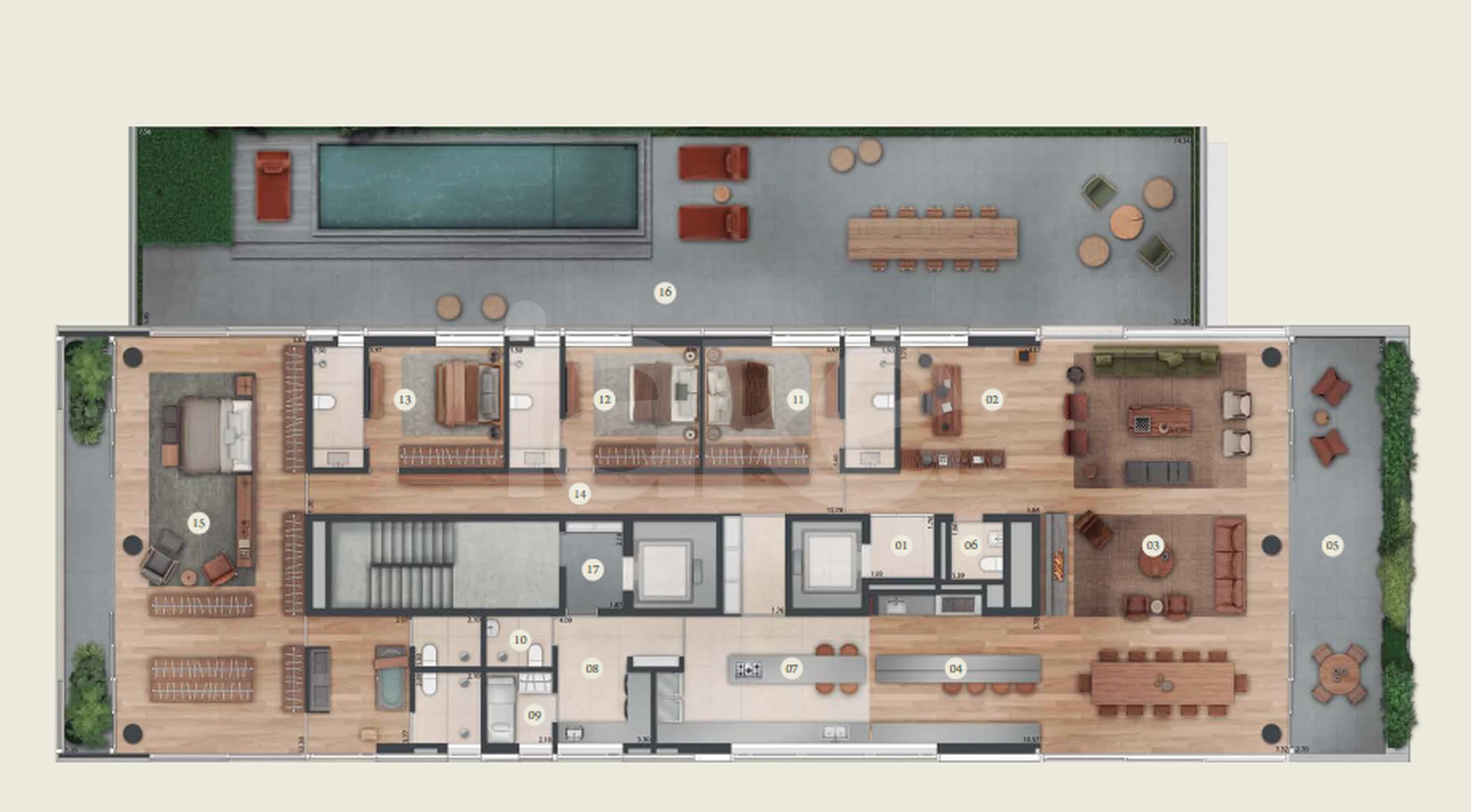 Planta — Garden 668,77 m²