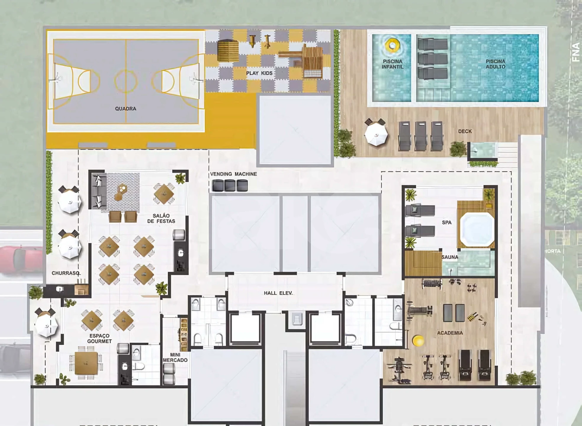 Planta — Pavimento rooftop