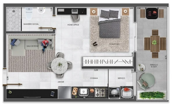 Planta — Garden 41 m²