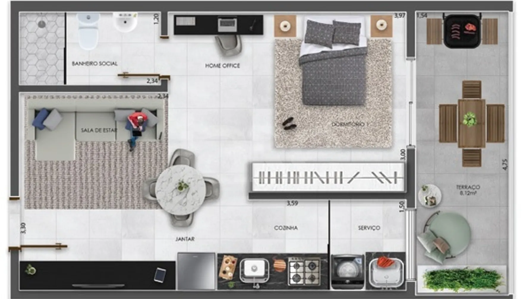 Planta — Garden 41 m²