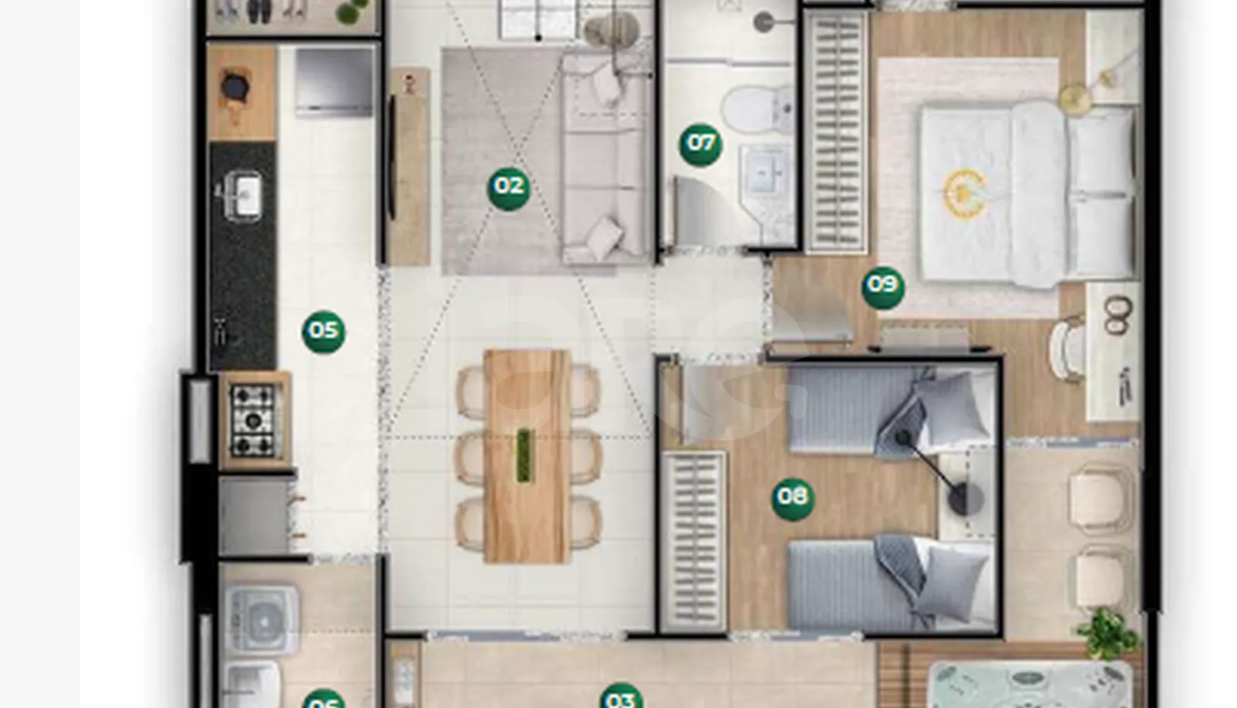 Planta — Garden 98,48 m²