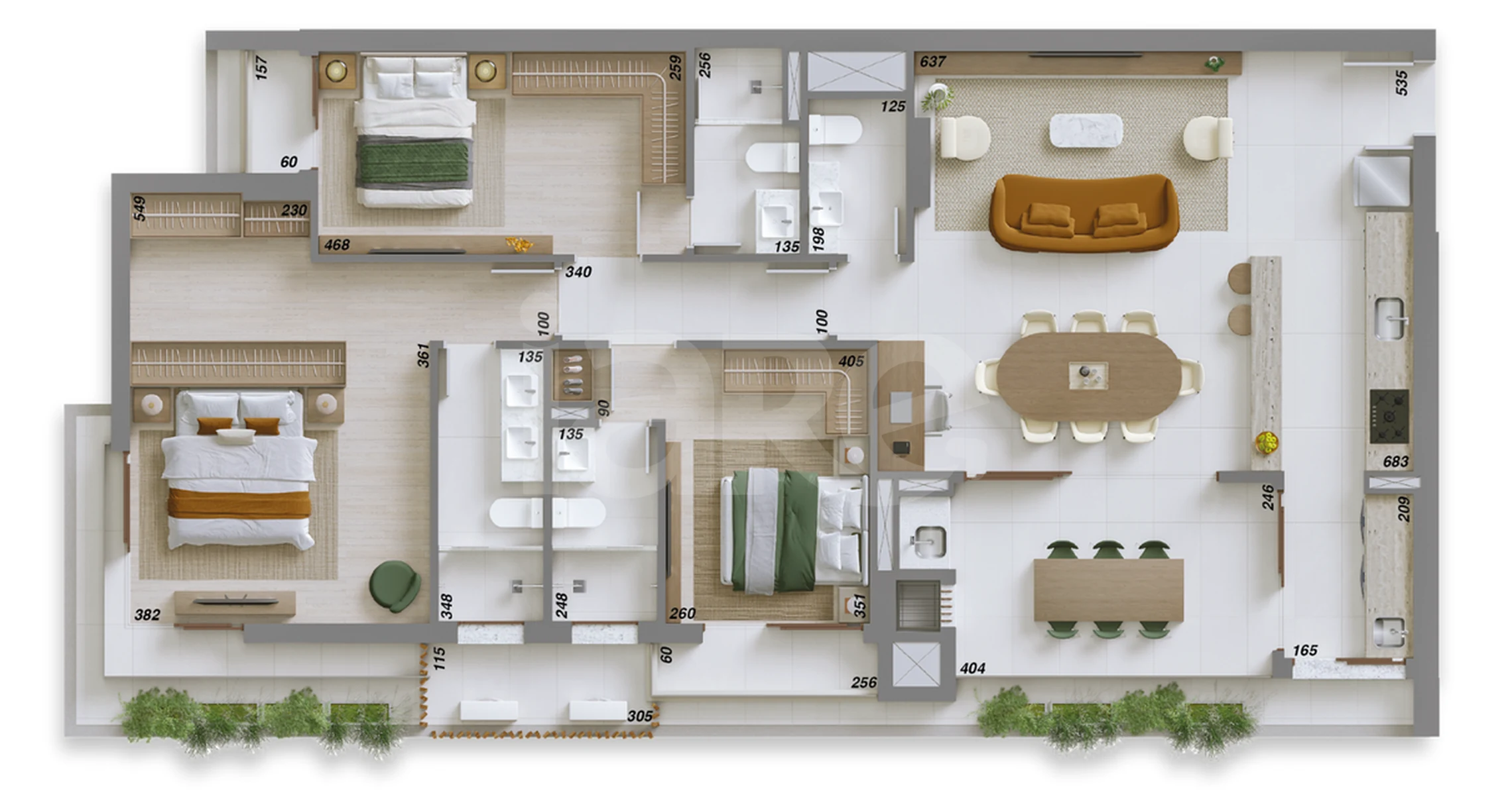 Planta — Garden 160,18 m²