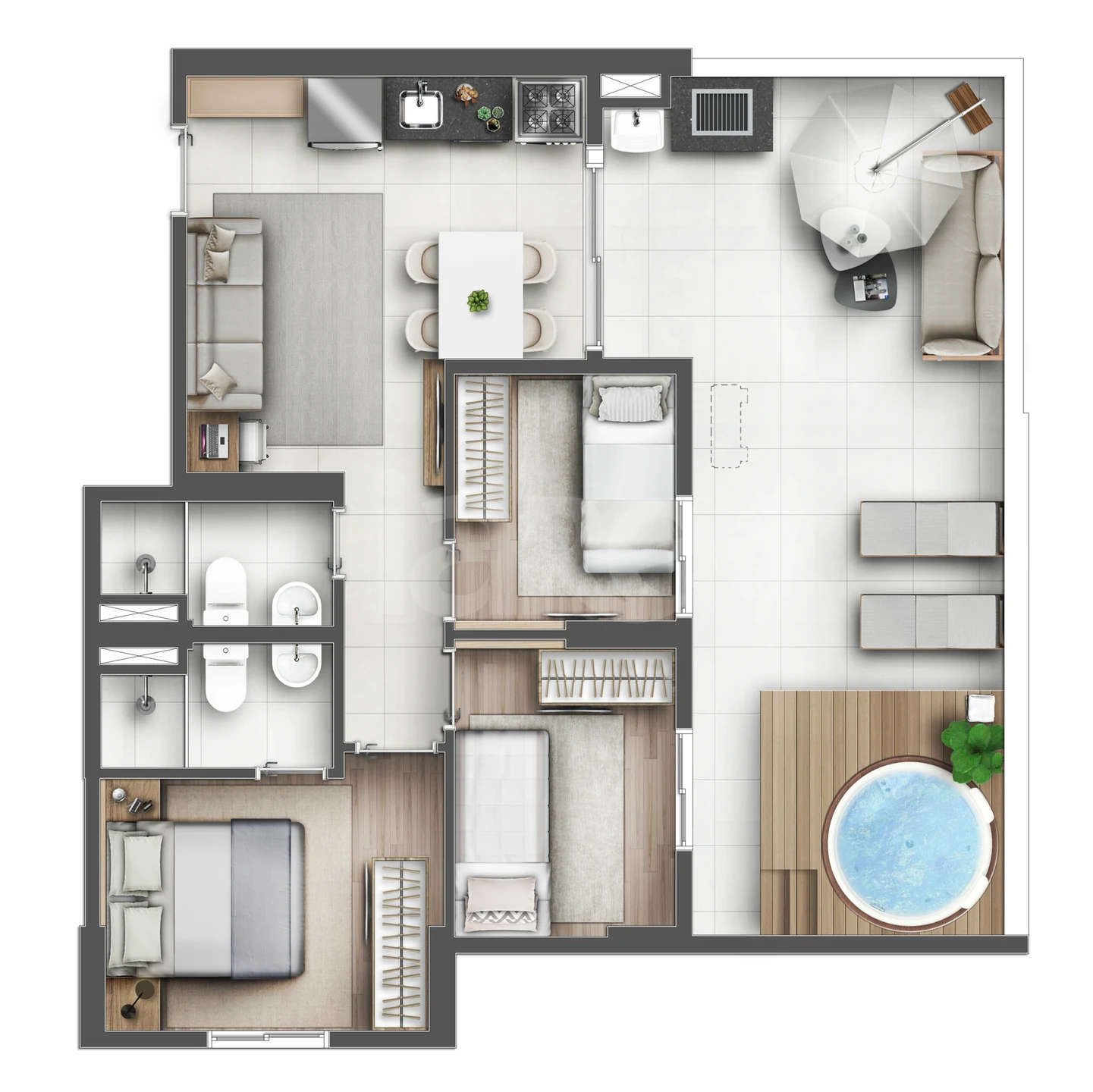Planta — Garden 74,94 m²