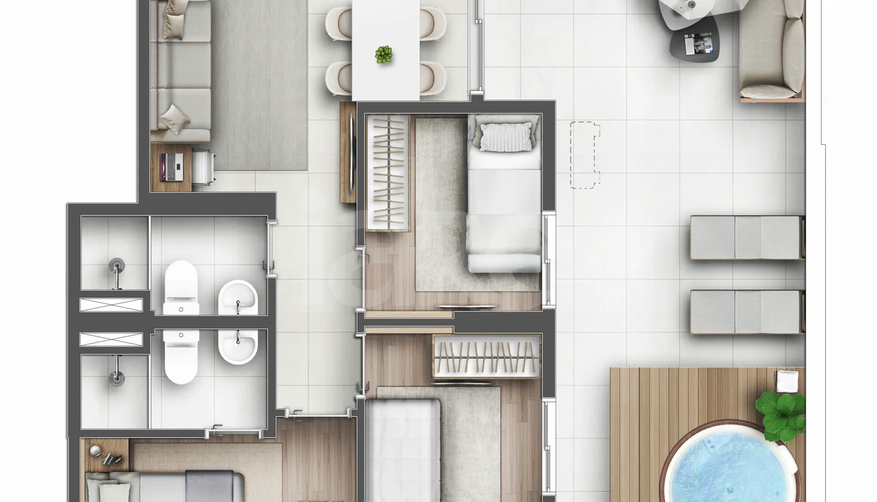 Planta — Garden 74,94 m²