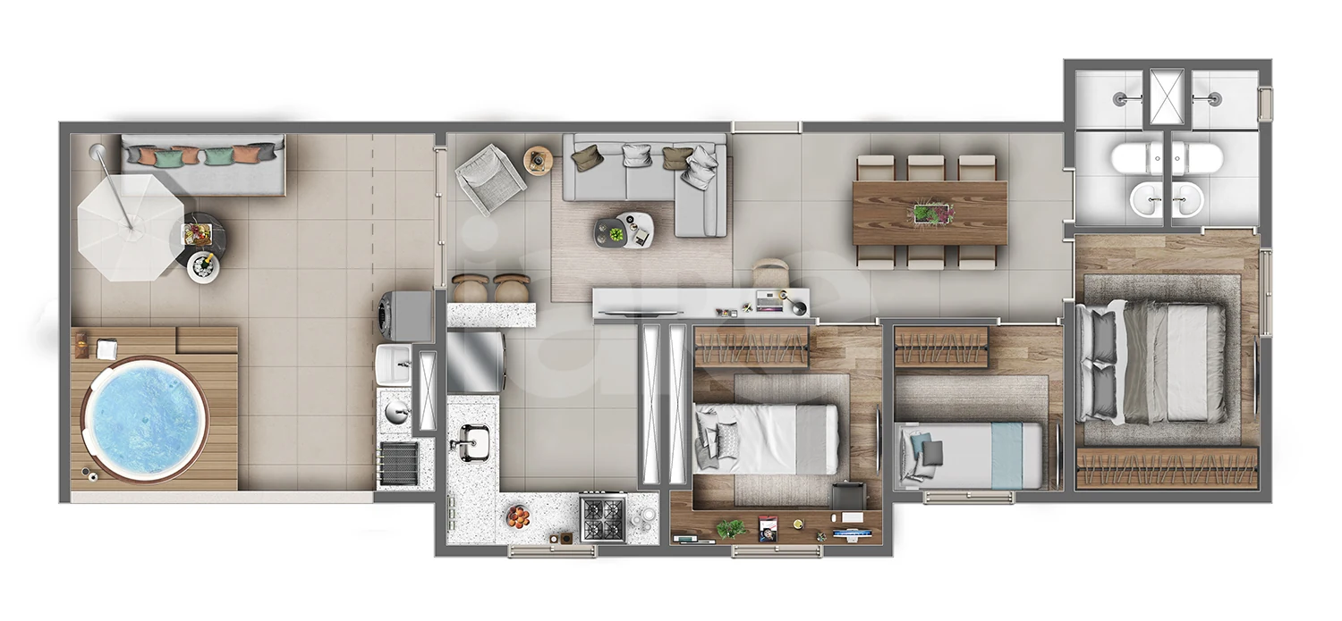 Planta — Cobertura Horizontal 82,44 m²