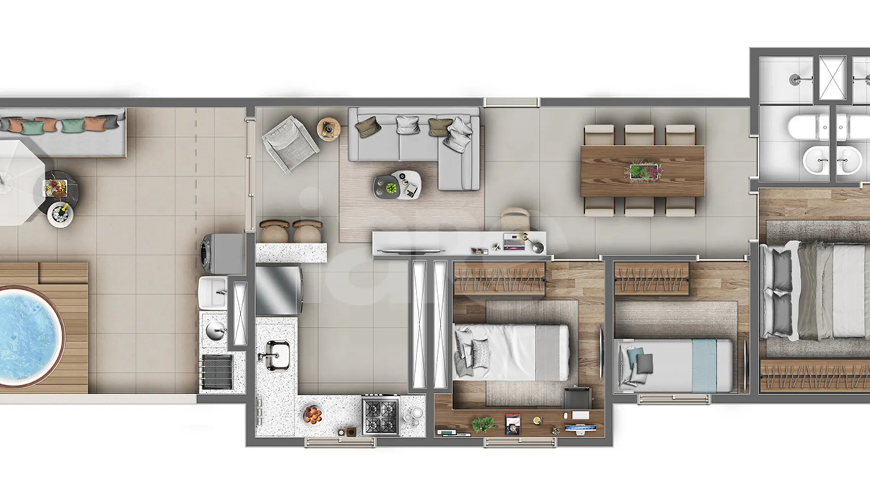 Planta — Cobertura Horizontal 82,44 m²