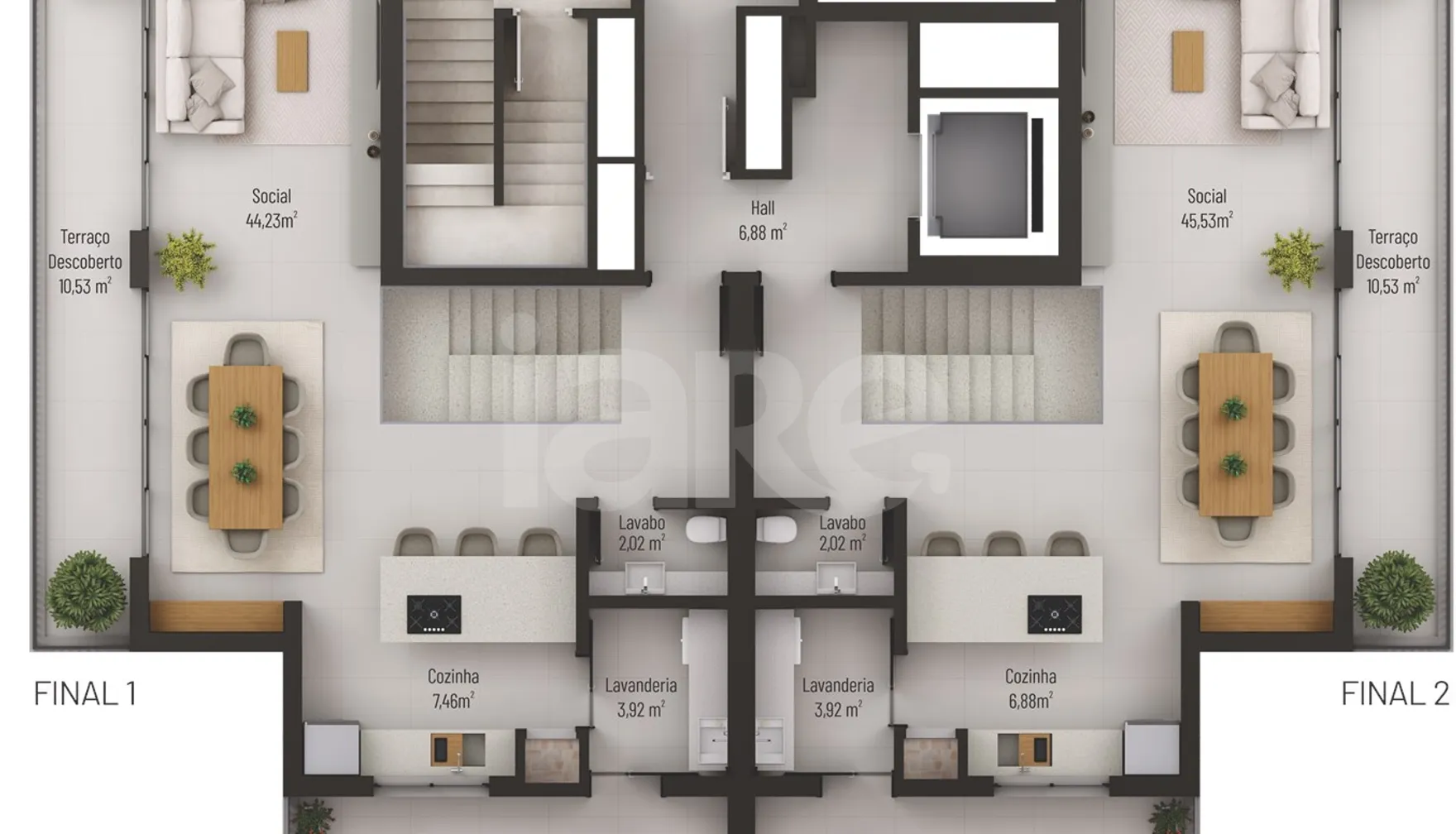 Planta — Implantação Coberturas | Pvto Superior