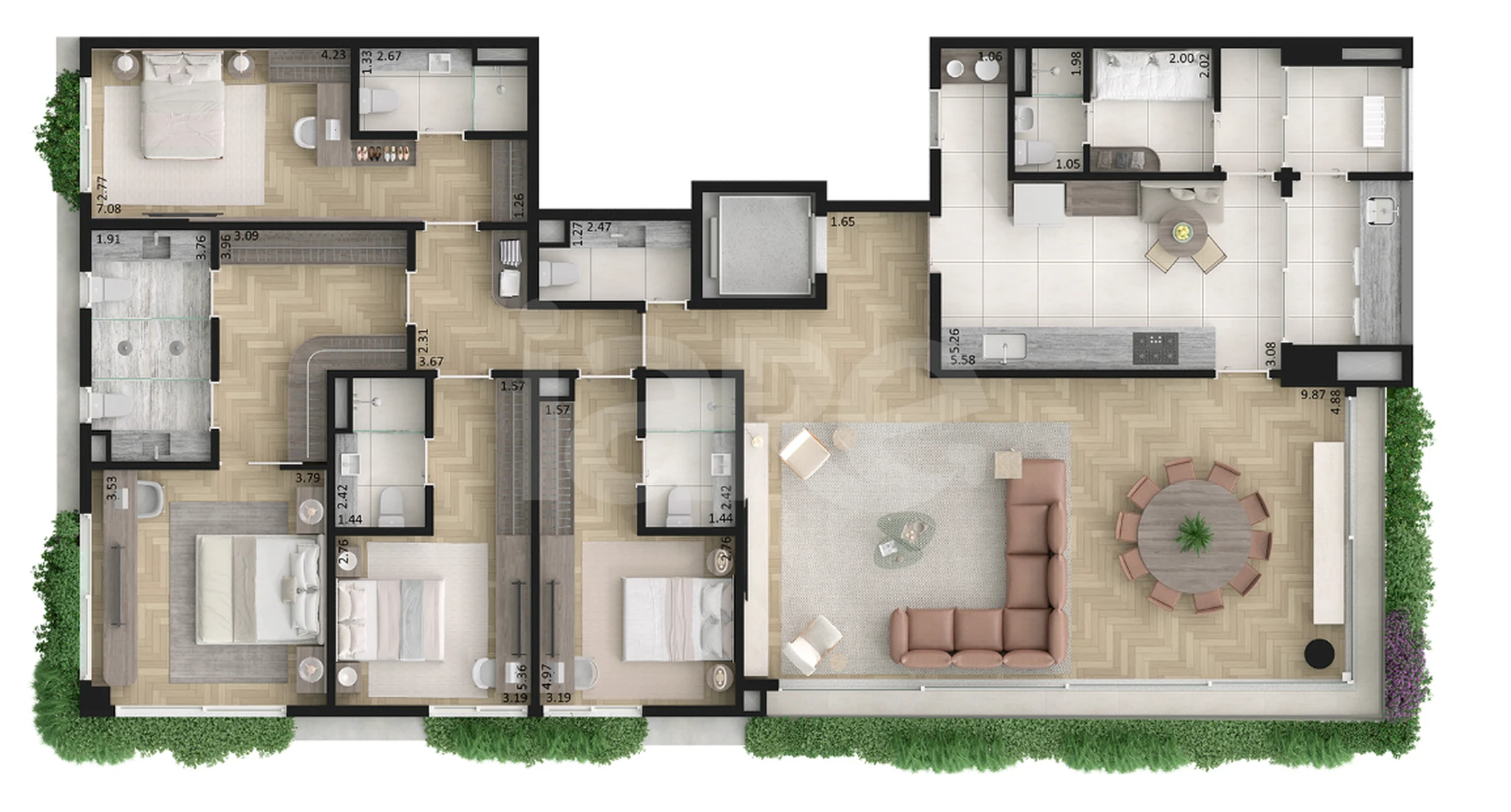 Planta — Apartamento 239,71 m²