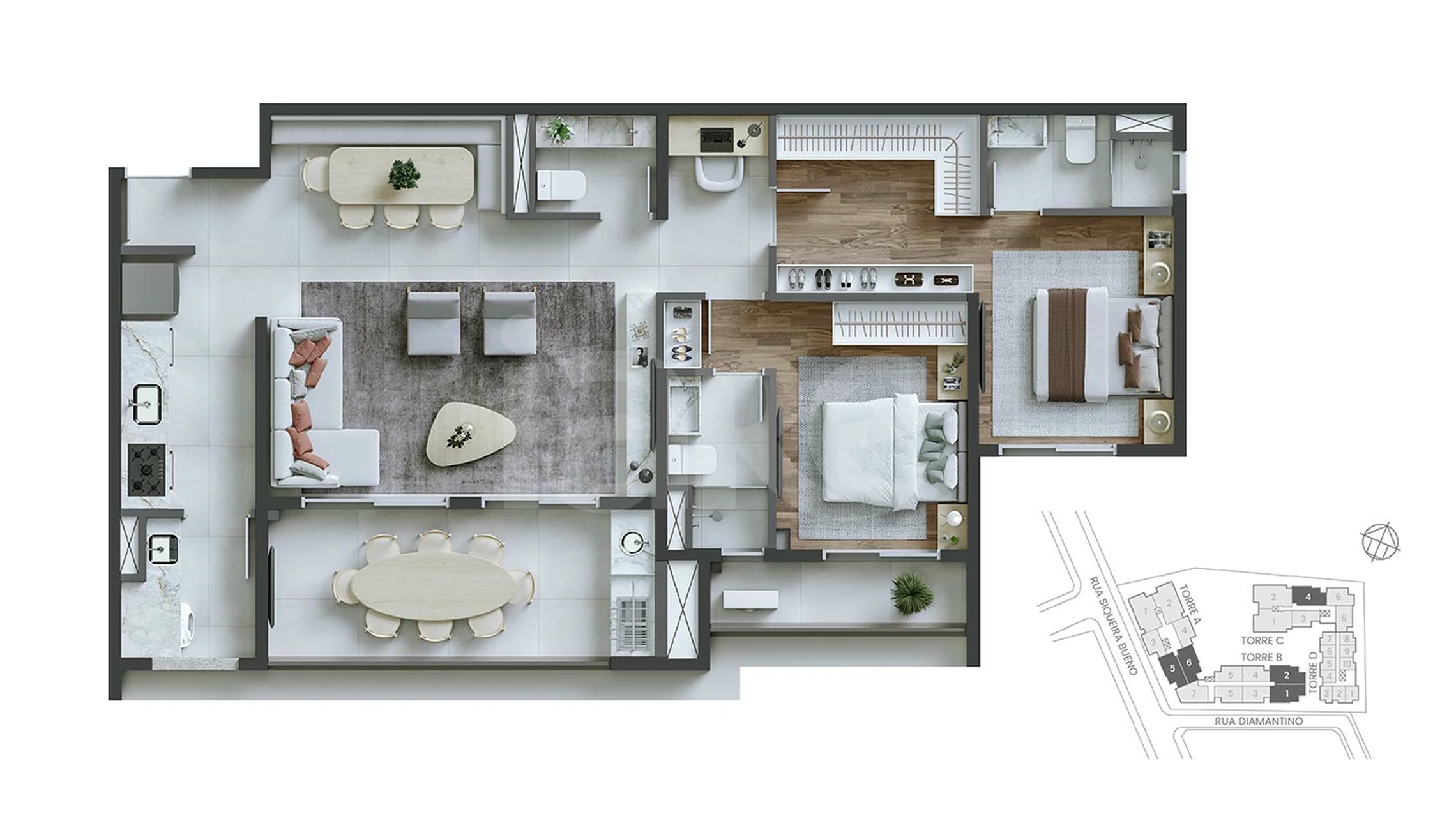 Planta — Garden 100,26 m²